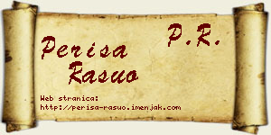 Periša Rašuo vizit kartica